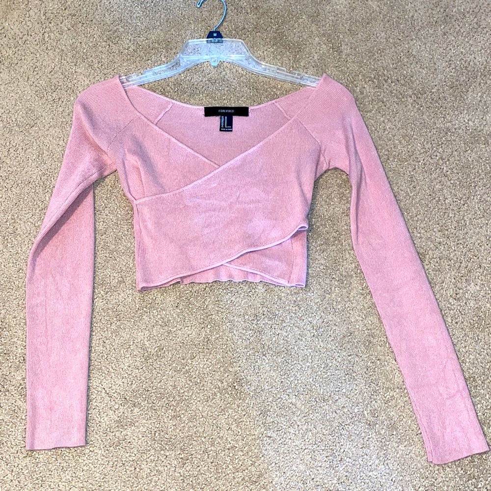 forever 21 wrap / crop top